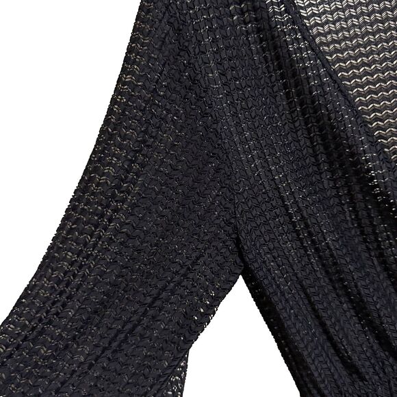 Jordan Taylor Black Mesh Swimsuit Cover Up Dress Tunic Spring Break Size L - Picture 7 of 9